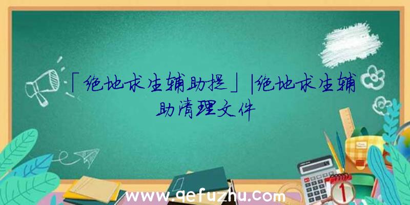「绝地求生辅助提」|绝地求生辅助清理文件